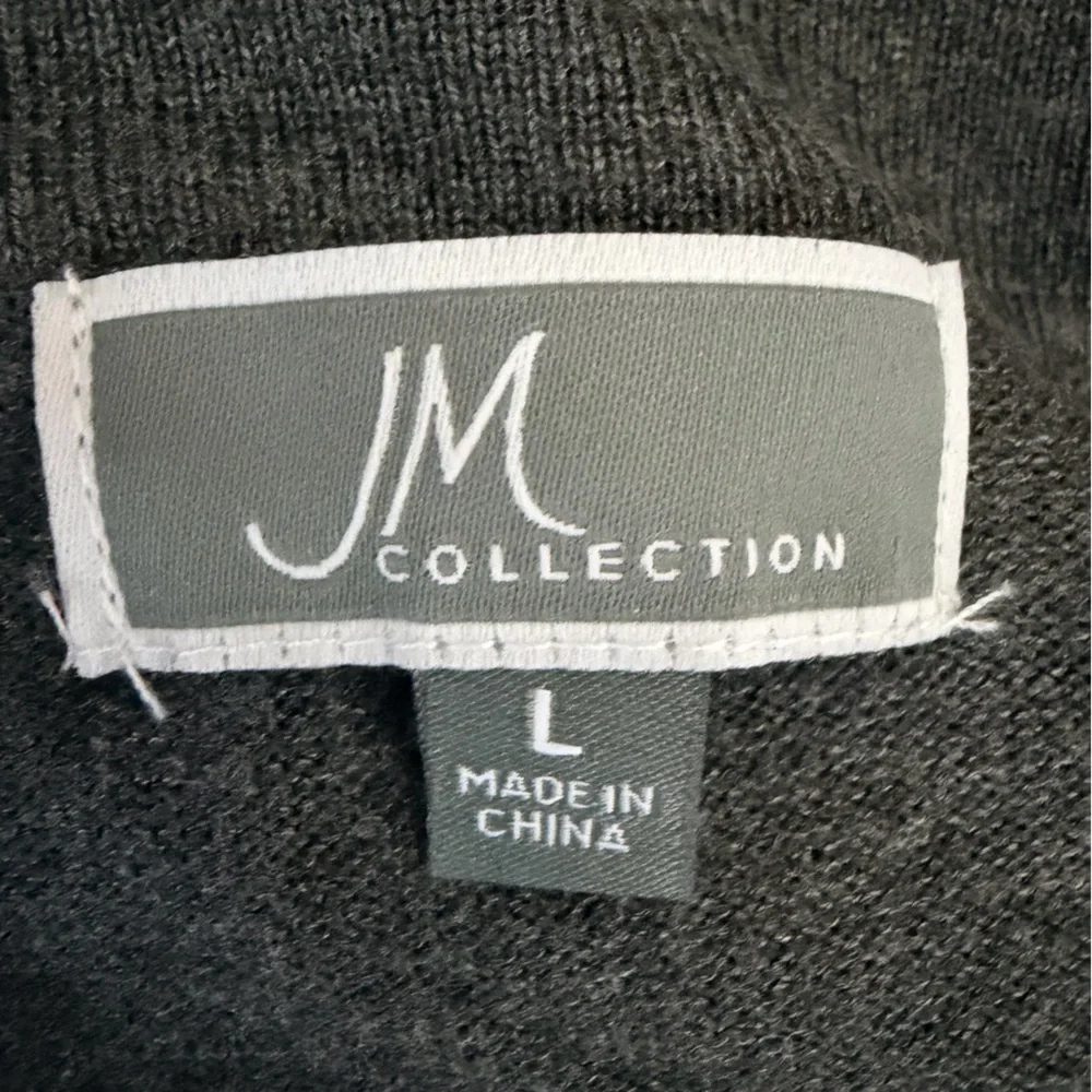 JM Collection Charcoal Knit Cardigan